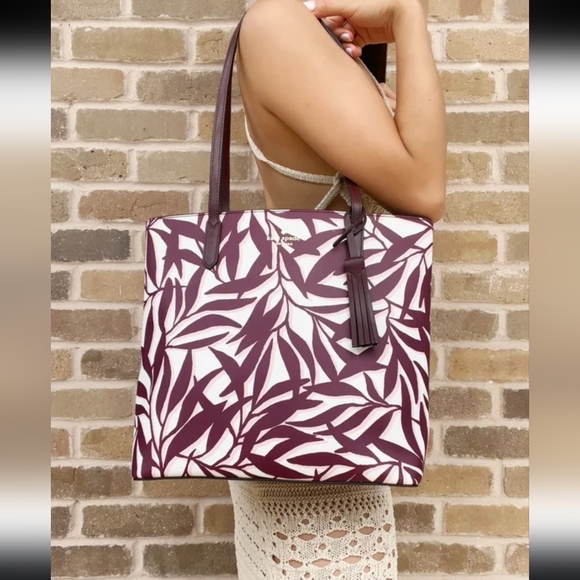 🩷🤍♠️Kate Spade ♠️🤍🩷 Jana Smooth Leather Large Tote NWT - Picture 5 of 9